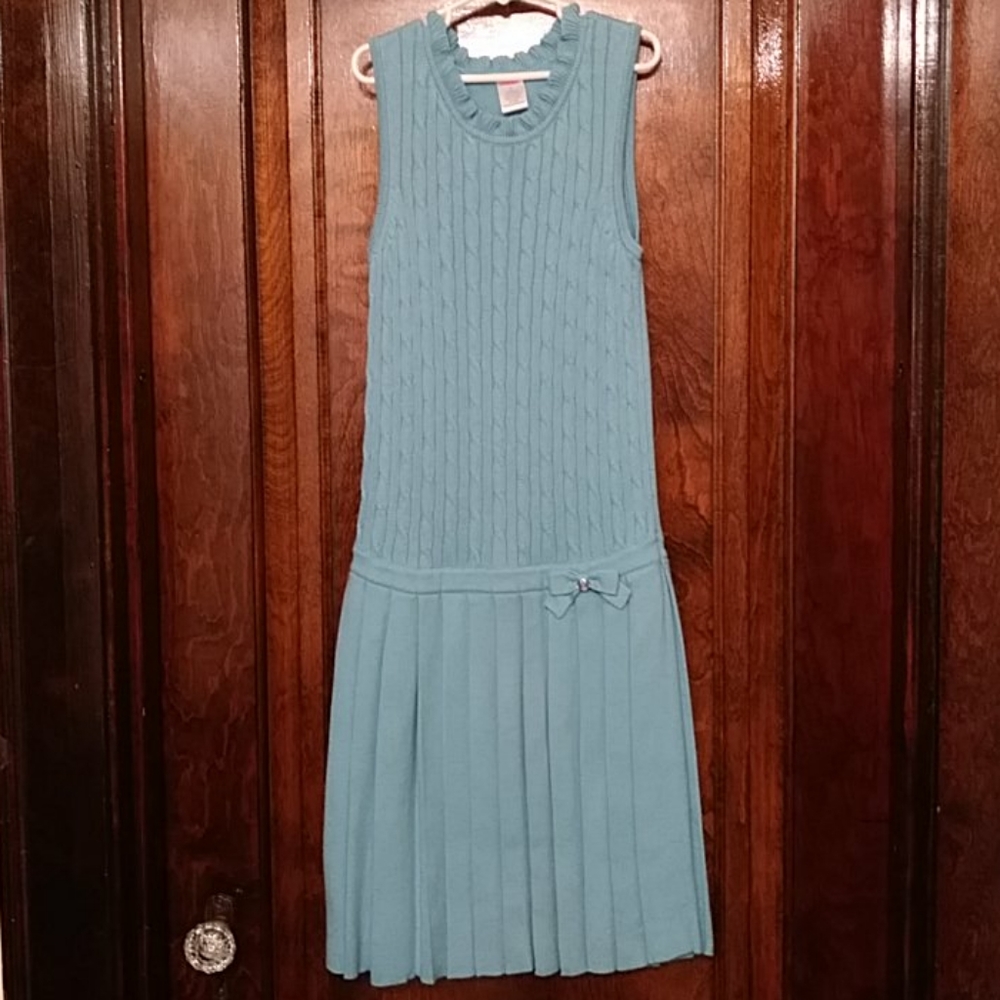 Gymboree light blue cable knit dress